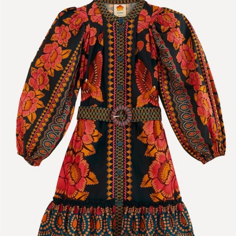 Farm rio puff sleeve dress